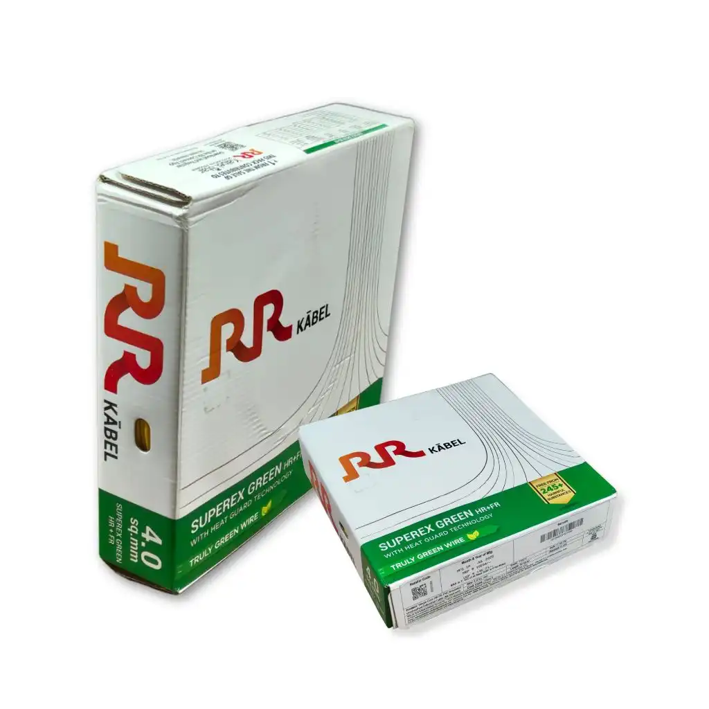 RR Kabel Superex Green HR+FR 4.0 Sq.mm Heat Resistant Flame Retardant House Wire - 1100V IS 694 - Available at Shansen Enterprises Coimbatore