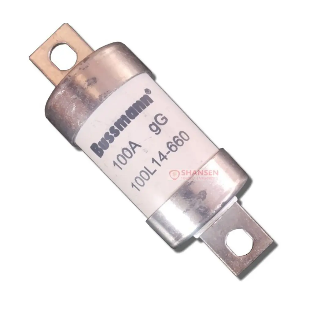 Eaton Bussmann 100L14-660 100A BS88 bolted fuse link 660V AC 80kA breaking capacity Class gG for industrial electrical protection