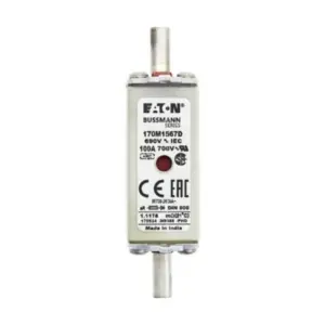 Eaton Bussmann 170M1567D 100A semiconductor fuse 690V AC 200kA Class aR DIN 43620 for DC drives VFDs rectifiers power converters
