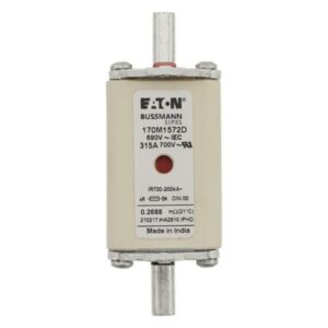 Eaton Bussmann 170M1572D 315A semiconductor fuse 690V AC 200kA Class aR DIN 43620 for DC drives VFDs thyristors IGBTs SCRs