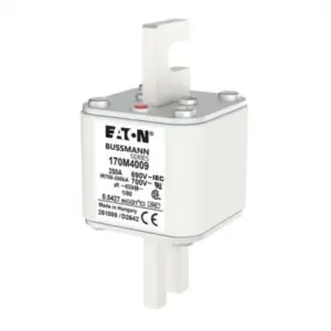 Eaton Bussmann 170M4009 250A semiconductor fuse 690V AC 200kA Class aR IEC 60269-4 for DC drives VFDs soft starters rectifiers