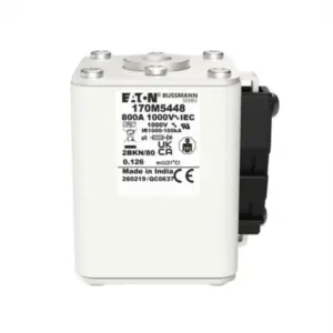 Eaton Bussmann 170M5448 high-speed square body semiconductor fuse rated 800A, 1000V, Class aR, for protection of industrial semiconductor and power electronic systems