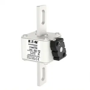 Eaton Bussmann 170M5766 high-speed square body semiconductor fuse rated 1000A, 690V, Class aR, designed for industrial semiconductor protection and power electronics applications