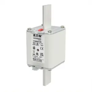 Eaton Bussmann 170M5814D high speed square body semiconductor fuse, 800A 690V AC, Class aR DIN 2 size with knife blade contacts, showing the front product label