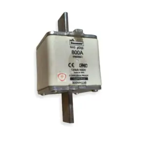 Eaton Bussmann Series 800A NH3 industrial fuse link rated 120kA at 500V with blade contacts and corrosion proof design