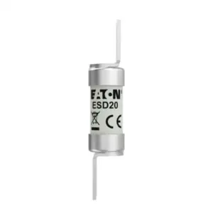 Eaton Bussmann ESD20 20A BS88 Part 2 clip-on fuse link 550V AC 80kA breaking capacity for LV switchgear and distribution boards