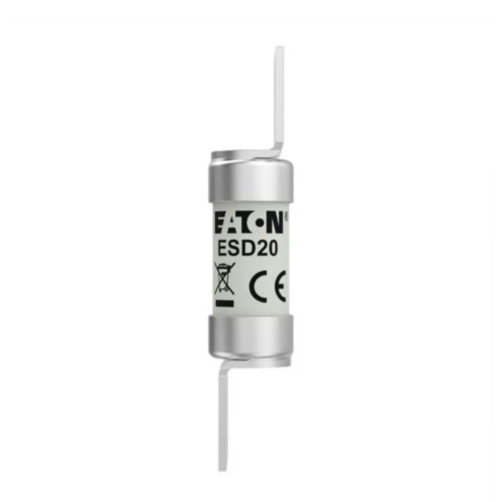 Eaton Bussmann ESD20 20A BS88 Part 2 clip-on fuse link 550V AC 80kA breaking capacity for LV switchgear and distribution boards