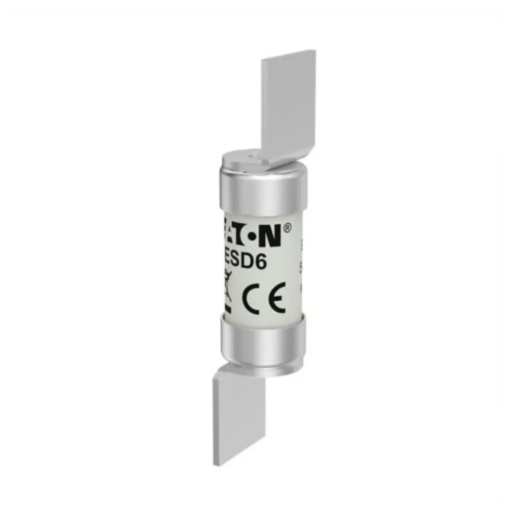 Eaton Bussmann ESD6 6A BS88 Part 2 clip-on fuse link 550V AC 80kA breaking capacity for LV switchgear and distribution boards