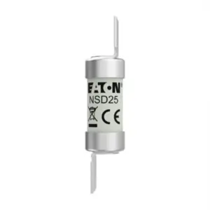 Eaton Bussmann NSD25 25A BS88 clip-on fuse link 550V AC 80kA breaking capacity Class gG for industrial electrical protection