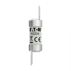 Eaton Bussmann NSD4 4A BS88 clip-on fuse link 550V AC 80kA breaking capacity Class gG for industrial electrical protection