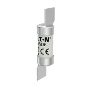 Eaton Bussmann NSD6 6A BS88 clip-on fuse link 550V AC 80kA breaking capacity Class gG for industrial electrical protection