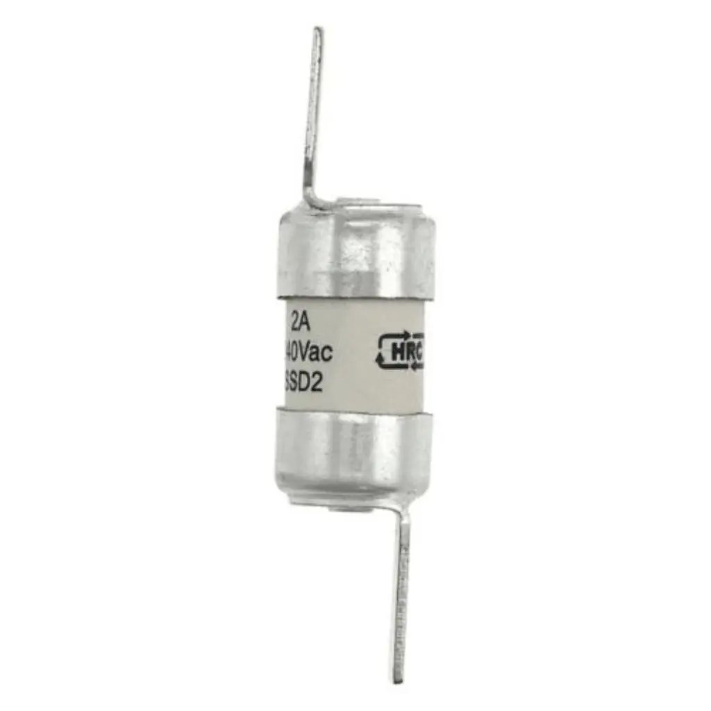 Eaton Bussmann SSD2 2A BS88 clip-on fuse link 240V AC 33kA breaking capacity Class gG for industrial electrical protection