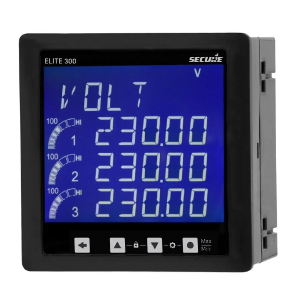Secure Elite 300 Three-Phase Digital Panel Meter - True RMS 96x96mm IP54 - Available at Shansen Enterprises