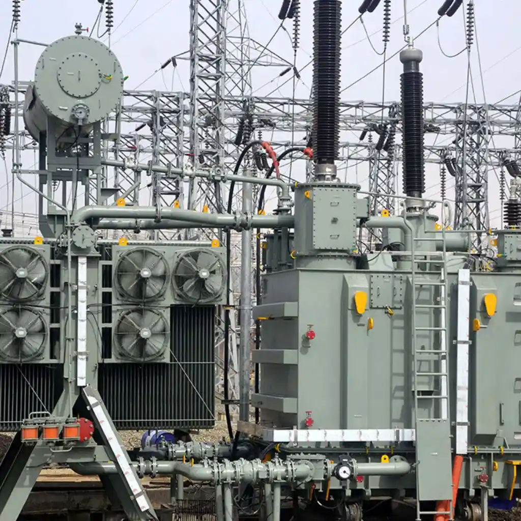 Indo-Tech Power Transformer unit rated 5MVA to 31.5MVA, 33KV to 132KV, manufactured at the Kancheepuram facility of Indo Tech Transformers Limited, Tamil Nadu