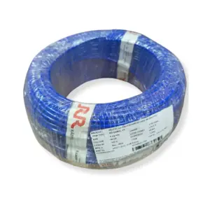 RR Kabel FR-PVC 6 sq mm Blue Multistrand Industrial Cable 100m Coil — Class 5, IS 694, 1100V