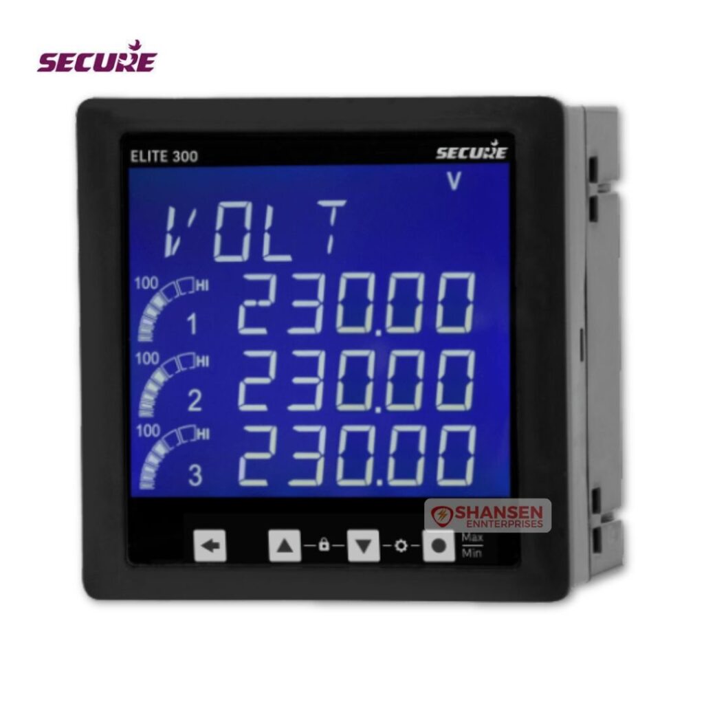 Secure Elite 300 (30A/30B) Multifunction Panel Meter - RS-485, THD to 31st